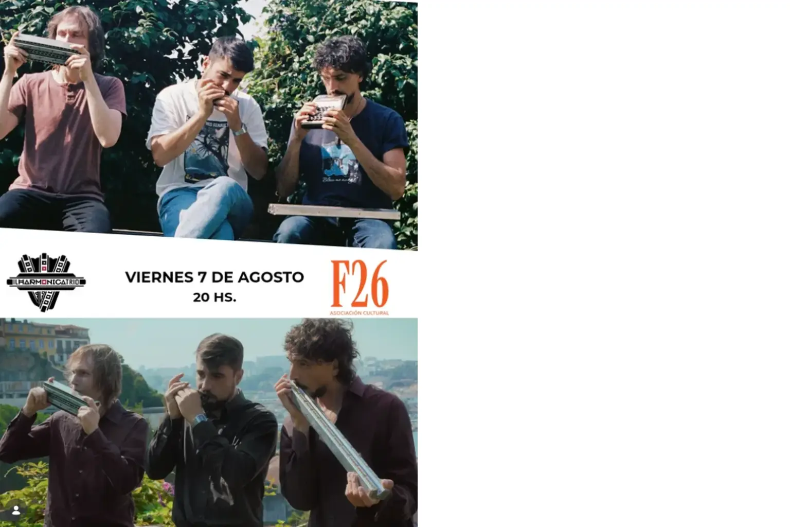 IL Harmonica Trio en Ferlandina 26, espacio cultural del Raval de Barcelona — asociación cultural Barcelona